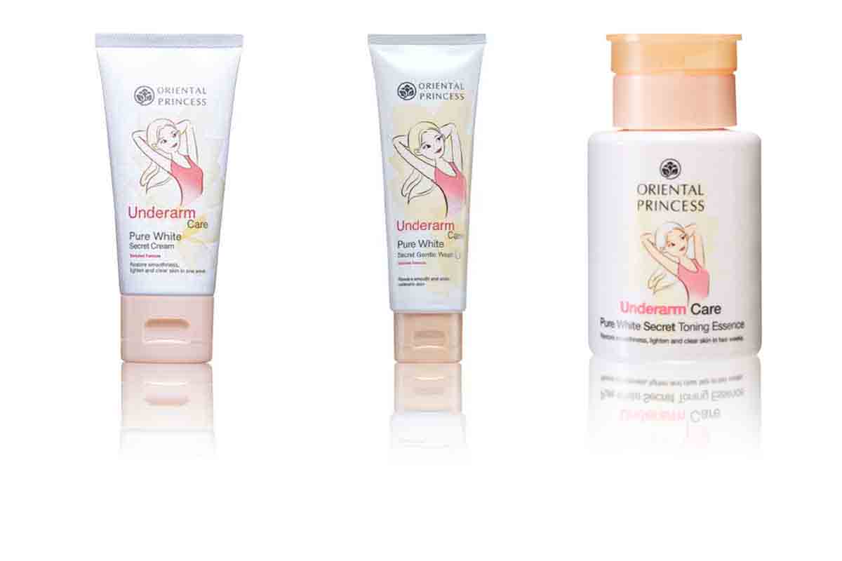 Oriental Princess Underarm Care Pure White Secret Gentle Wash, essence & cream